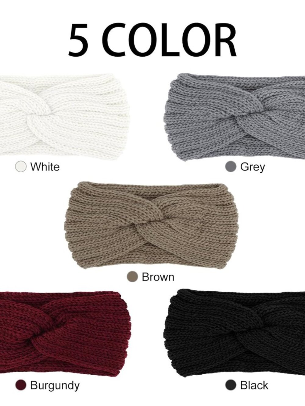 YARIEW Winter Headbands for Women Ear Warmers Wide Headbands for Women - Picture 11 of 11